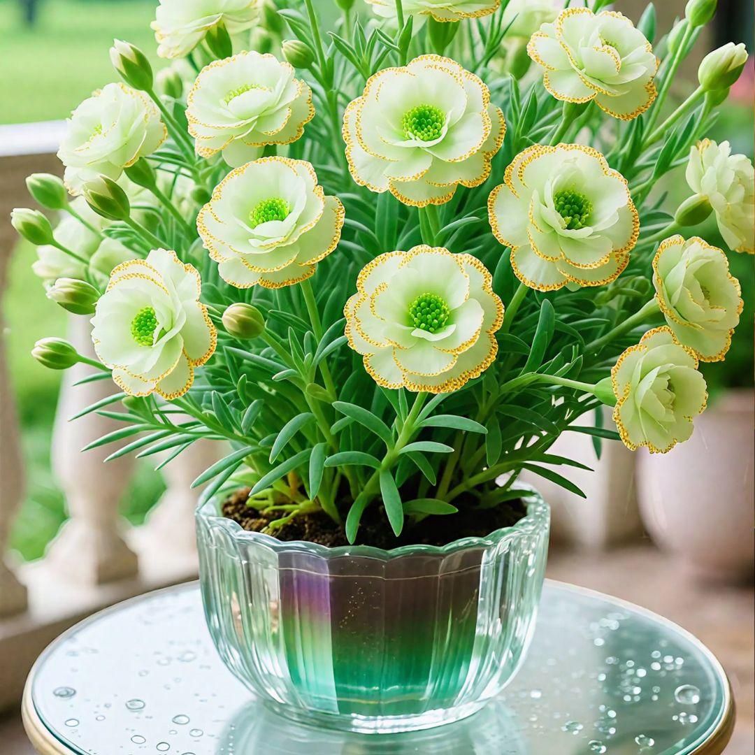 Double Moss Rose seeds + 100 grams Organic potmix Free