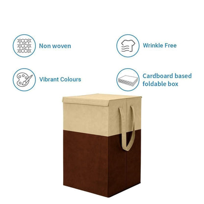Laundry Bag - Foldable Laundry Basket With Lid & Handle (Size  -Large)