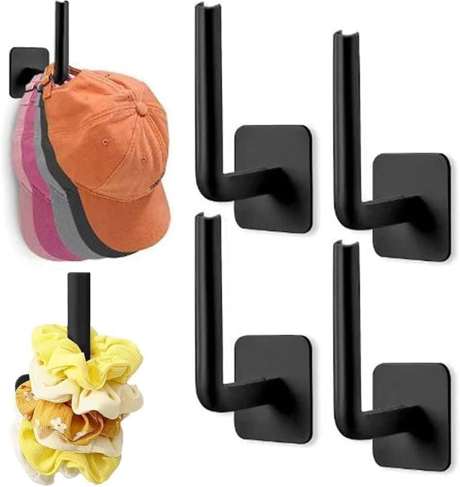 Hat Hooks For Wall Pack of 4